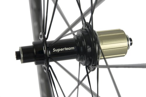 Superteam Carbon Wheels 50mm 23mm Clincher Road Bike Carbon Wheelset 3K Basalt - Picture 9 of 11