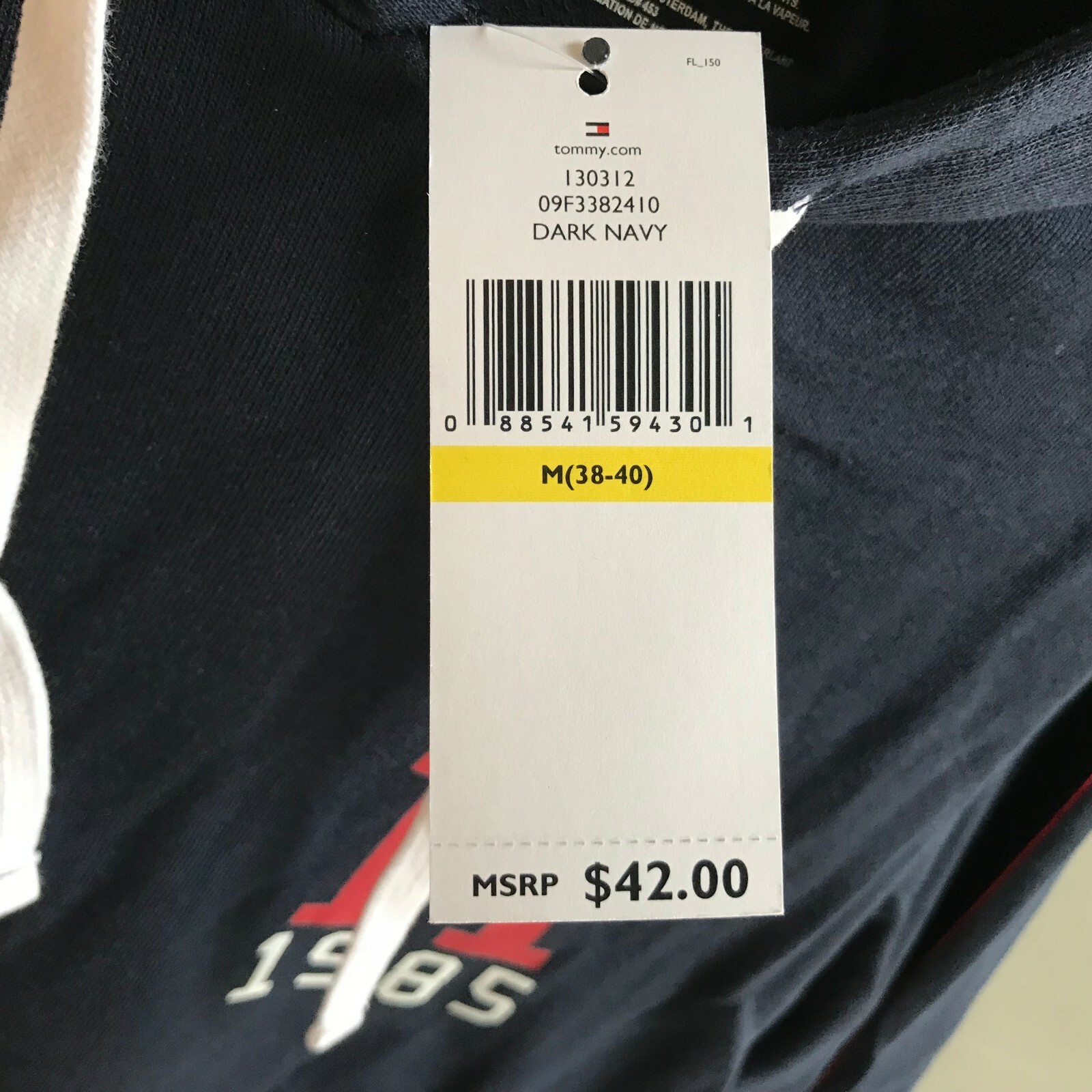 NWT Tommy Hilfiger Men's Modern Essential Pullover Hoodie Navy Grey S M L Spring image 8
