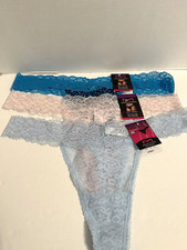NEW Maidenform 3 Pairs Luxurious Lace Thong 2XL/9 Mixed Lot DMESLT NWT