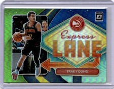 2021 Panini Donruss Optic Express Lane Lime Green Prizm /149 Trae Young ATL