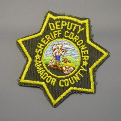 Amador County California Deputy Sheriff Coroner Patch ++ Mint CA