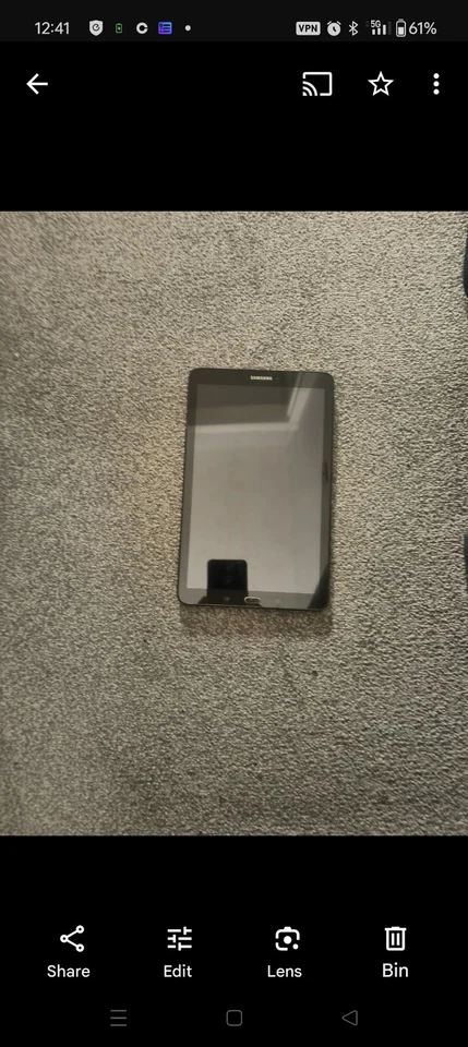 Samsung Galaxy Tab E SM-T560  8GB Black Wi-Fi Tablet - Very Good A - Image 3 of 4