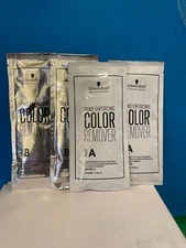 3 Lots Schwarzkopf Bond Enforcing Color Remover  1.05oz 3 Applications A & B