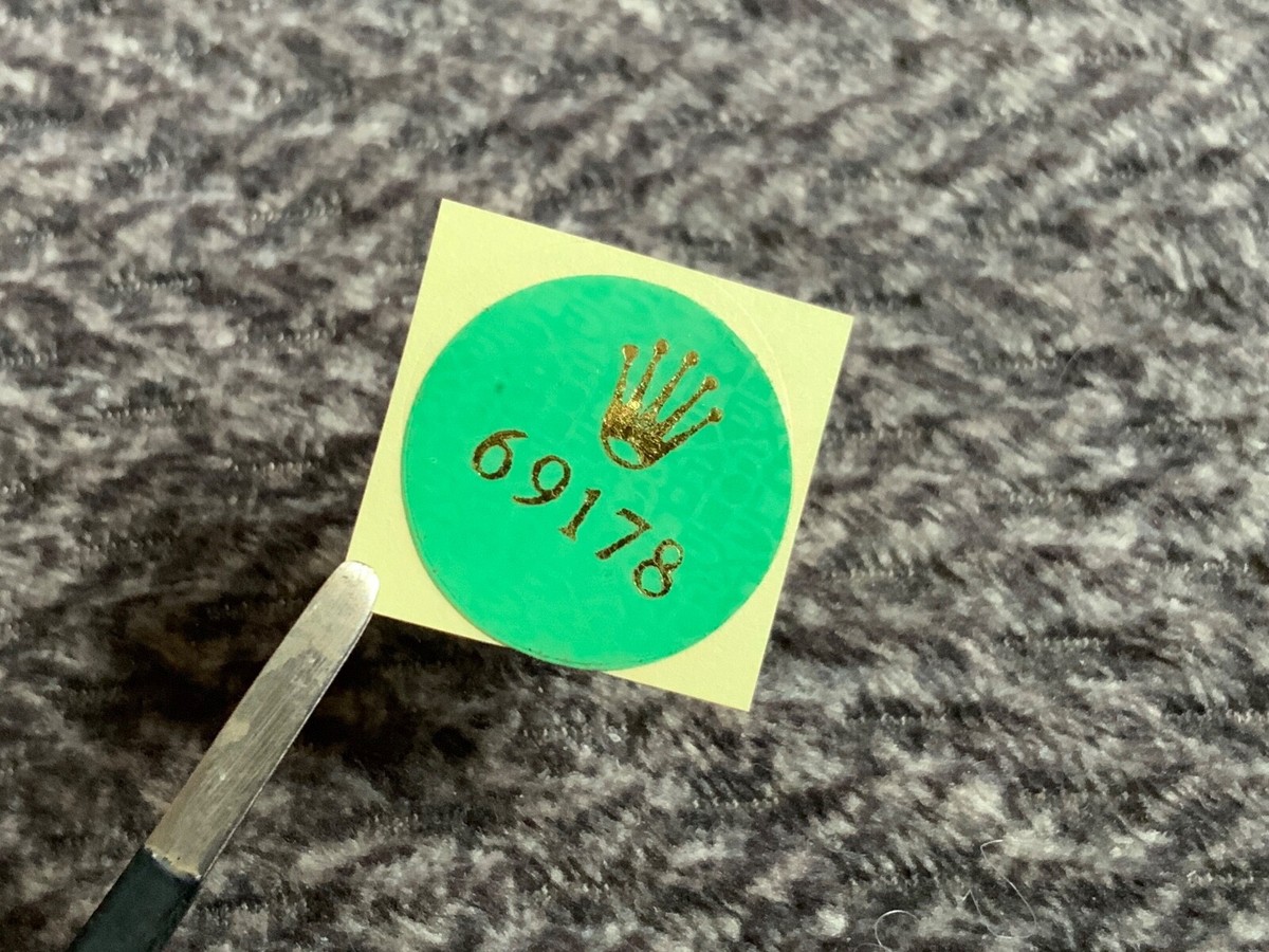 Authentic Rolex 69178 Ladies Oyster DateJust Green Case Back Hologram  Sticker