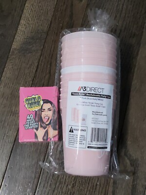 Bachelorette Party Cups Bride & Team Bride 11 Pack + Gurls Nite! Card Game SET
