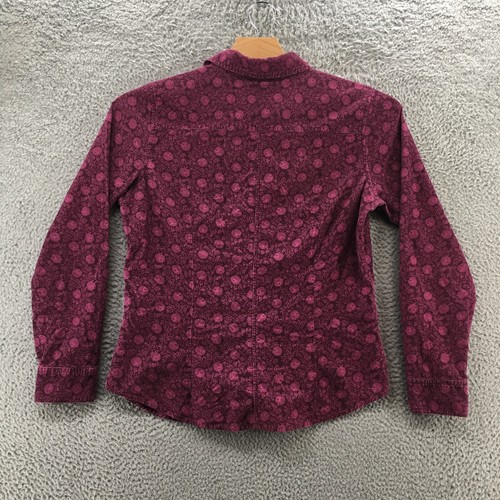 Eddie Bauer Button Up Shirt Top Mens M Pink Cotton Corduroy Long Sleeve Collared - Picture 12 of 22