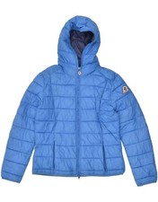 Invicta Womens Hooded Padded Jacket Uk 18 Xl Blue Polyester Az30
