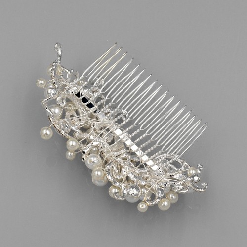 Braut Haarkamm Perle Kristall Kopfschmuck Haarspange Hochzeit Accessoires 09978 S - Bild 4 von 6