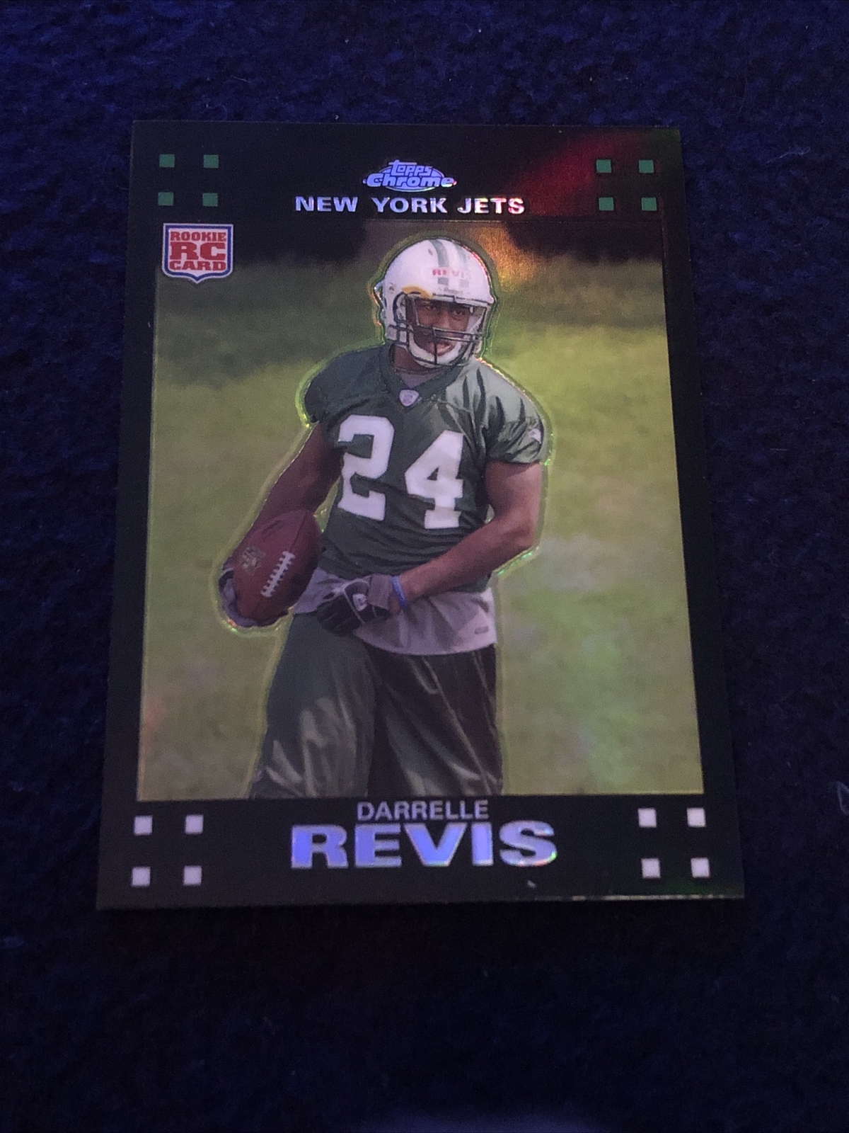 2007 Topps Chrome Refractor Darrelle Revis Rookie Card #249 Jets