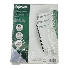 100 Count Fellowes Clear Binding Covers 8.5 x...