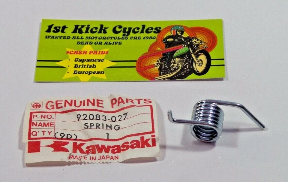 NOS KAWASAKI KD175 KD100 KD125 KD80 REPOSAPIÉS BARRA RESORTE 92083-027 OEM Foto 2 de 3