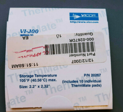 (10 pc Package) VICOR # 20267 ThermMate Thermal Pads for use with VI ...