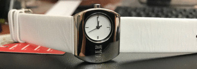 E L L E Damen Designer-Uhr  Weiss farbe Armband Sehr Hübsch & Nobel model EL-040