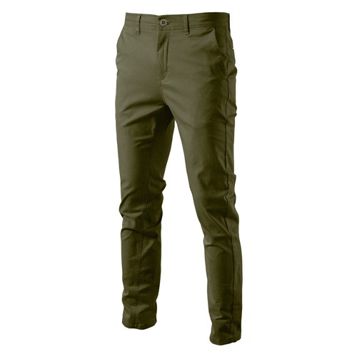 Mens Cargo Straight Leg Pant Work OL CottonSlim Fit Trousers Stretched Casual - Picture 31 of 32