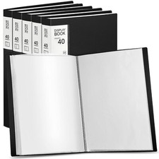6 Pack Display Book Binder with Plastic Sleeves Presentation Book Art Portfol...