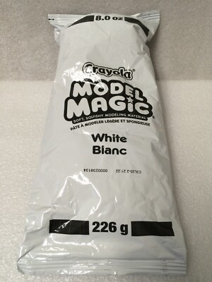 New Crayola Model Magic Clay White Blanc 8.0 Oz Sealed