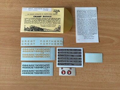 CHAMP DECALS E-112 SPUR O - GREAT NORTHERN HOOD DIESEL - LOT 13