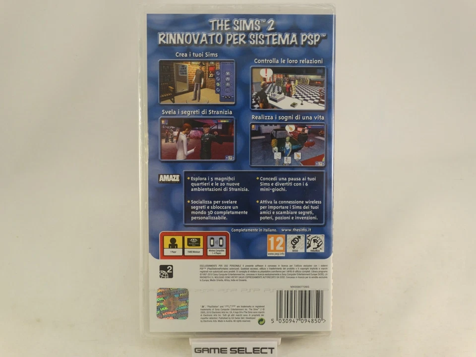 THE SIMS 2 SONY PSP PLAYSTATION PAL EUR ITA ITALIANO ORIGINALE NUOVO SIGILLATO - Immagine 2 di 4
