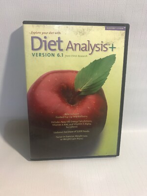 Diet Analysis +,Version 6.1 by Esha Research Staff(2004,DVD)TESTED-RARE-SHIP 24H