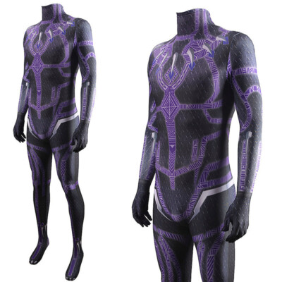 Black Panther コスプレ　レア！！ Purple Black Panther Jumpsuit Superhero Cosplay Costume