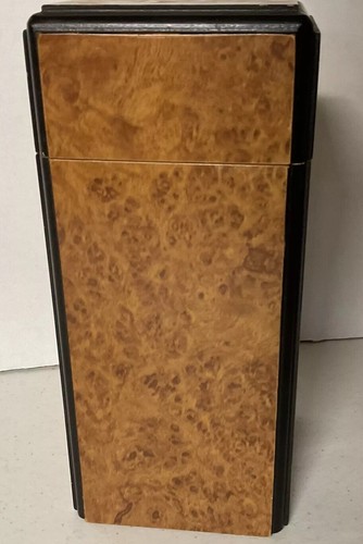 Zigarren Humidor Faux Wurzelholz Luftbefeuchter Hygrometer 9” x 3,75” Geschenk - Bild 4 von 13