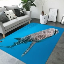 3D Sea Bottom Shark NAO2023 Game Rug Mat Elegant Photo Carpet Mat Fay