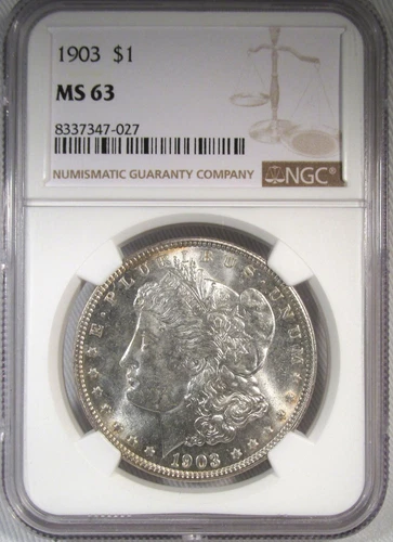 1903 Silver Morgan Dollar NGC MS63 Coin AR492