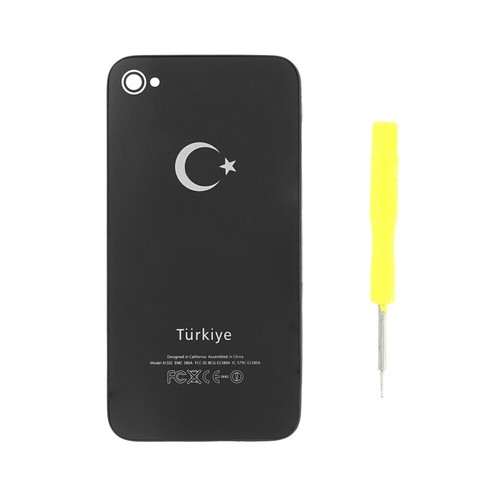 für iPhone 4s Akkudeckel Backcover schwarz Türkeilogo Rückseite - Bild 2 von 2