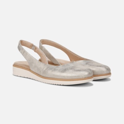 SOUL Naturalizer Womens IDEA DORSAY Light Gold Ballet Flats