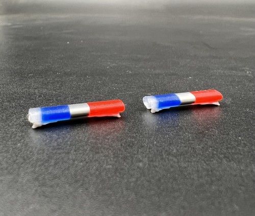 2 Pack 1/64 Blue Clear Red Chrome Federal Signal Aerodynic Lightbar Police - Picture 7 of 9