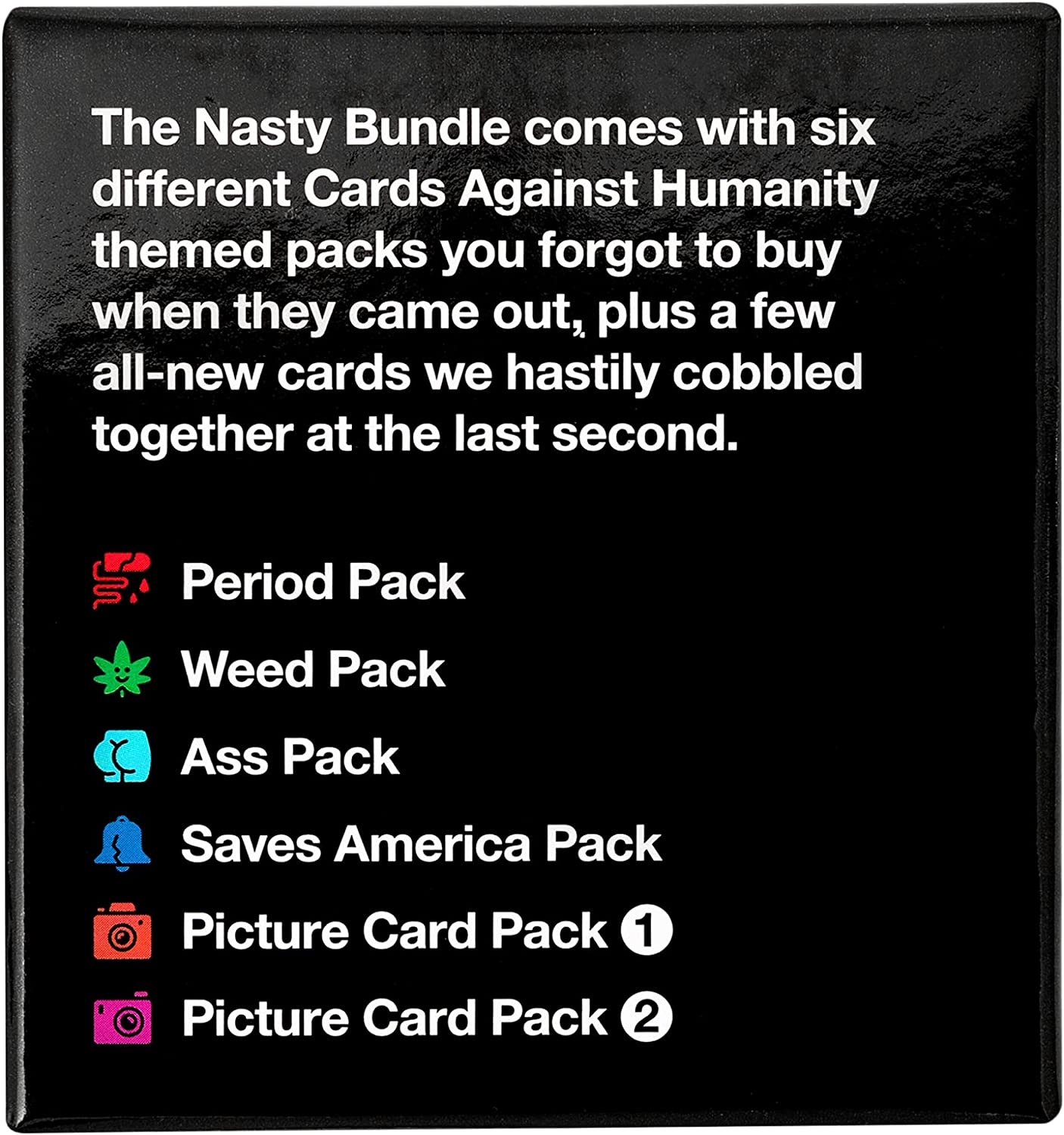Cards against Humanity Nasty Bundle 6 Themed Packs 10 New Cards 7445026623629 eBay