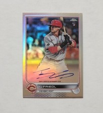 2022 Topps Chrome TJ Friedl Refractor Rookie Auto RC /499 Reds