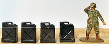 4 "Jerry Cans" - 54mm toy soldier shown for scale