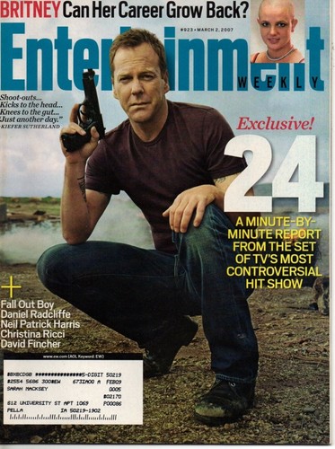 Entertainment Weekly Magazine March 2 2007 Kiefer Sutherland 24 Britney Spears