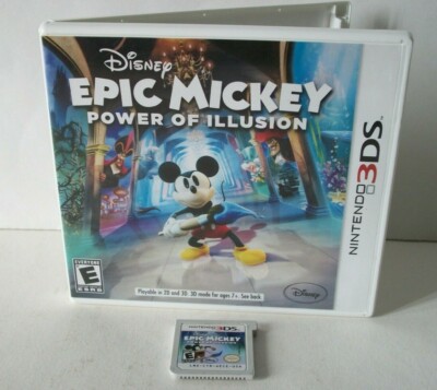Epic Mickey Power of Illusion Nintendo 3DS Game Action Platformer