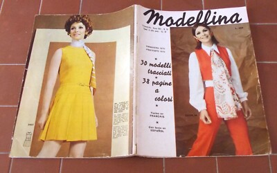 Rivista MODELLINA 19 Primavera 1970 CARTAMODELLI Moda Modelli