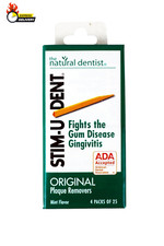Stim-U-Dent Plaque Removers, Mint Flavor, 4 Packs of 25 100 Picks 