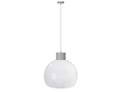 Fischer Pendelleuchte 1x E27 max. 50W/230V Glas Weiß Nickel Matt Opalglas Ø 35cm - Bild 1 von 2