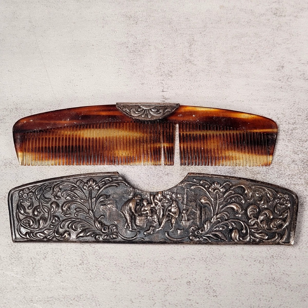 VINTAGE HANS JENSEN Silver Plate Hair Comb & Case Denmark | eBay display picture 1
