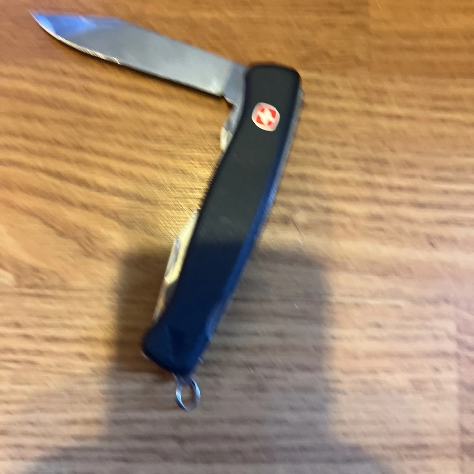 Cuchillo Wenger Delemont Ranger Swiss Army W 120 de colección hoja de bloqueo negro nuevo raro Foto 2 de 4