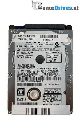 Hitachi HTS725032A7E630 - 320 GB - SATA - PCB 220 0A90351 01 *