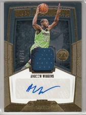 2018-19 PANINI DOMINION ANDREW WIGGINS PATCH AUTO/10 GOLD SSP AUTOGRAPH WOLVES