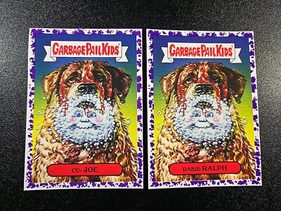 SP Purple Parallel Stephen King Cujo Spoof 2 Card Set Garbage Pail Kids