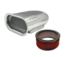 Hilborn Style Air Scoop Single 4-Barrel 4 BBL 5-1/8" Neck Carburetor Washable PO
