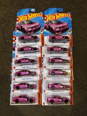 New 2025 Hot Wheels Lot Of  12 MUSCLE MANIA '20 Dodge Charger Hellcat # 240 Pink