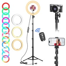 RING LIGHT WITH TRIPOD STAND & PHONE HOLDER TALL 182 CM 10 INCH LED RINGLIGHT
