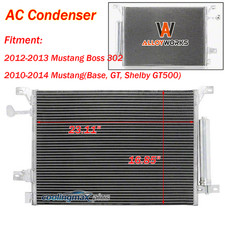 Aluminum AC Condenser For 2012-13 Mustang Boss 302; 2010-14 2011 2013 Mustang;