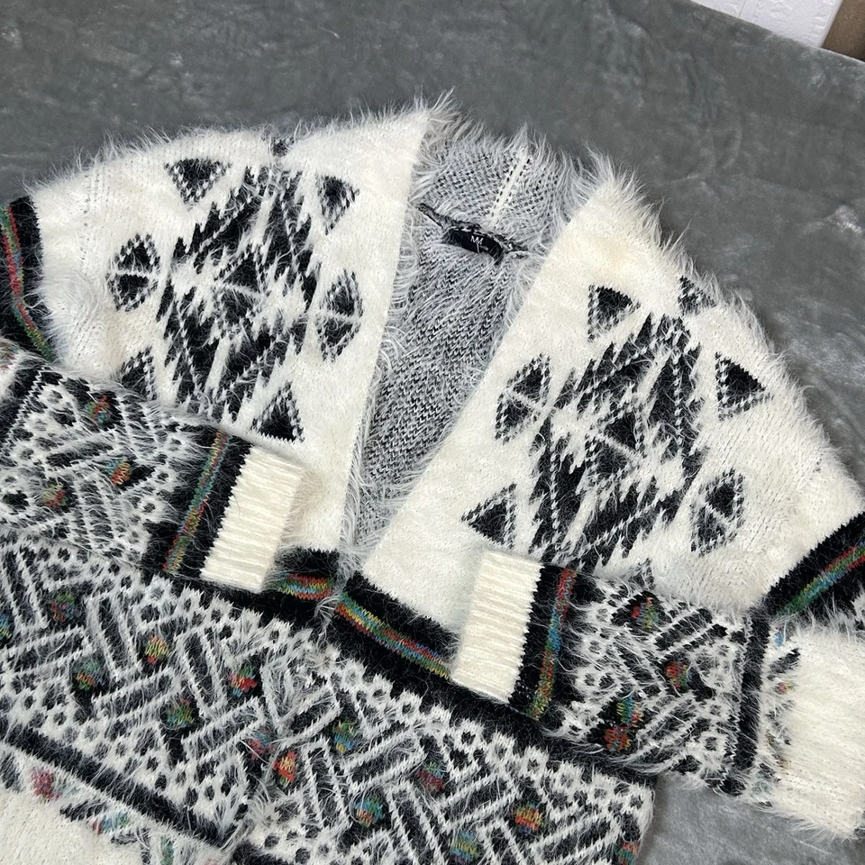 Cárdigan largo My Michelle para mujer azteca difuso boho occidental pequeño suéter chaqueta Foto 4 de 4