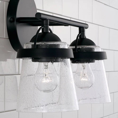 Capital Madison 9 1/2" High Matte Black 2-Light Wall Sconce - Picture 4 of 6