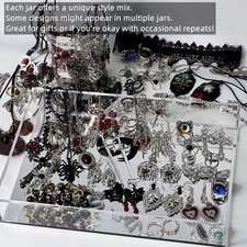 Mystery Jewelry Jar 30-35PCS Gothic Gift Set - Unique Birthday Present for Her
